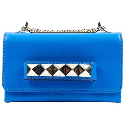 Pre-owned Valentino Garavani Vavavoom Blue Leather Handbag