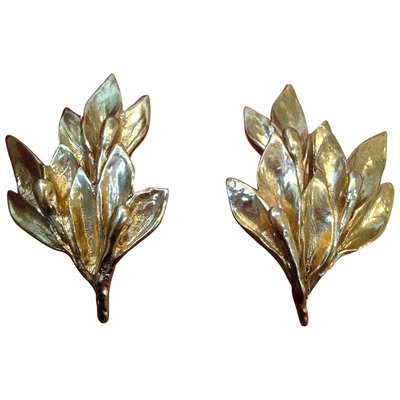 Pre-owned Saint Laurent Gold Metal Earrings