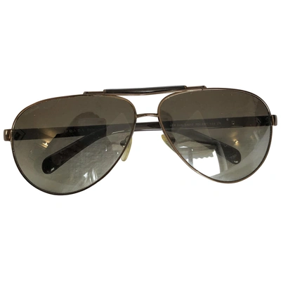 Pre-owned Prada Brown Metal Sunglasses