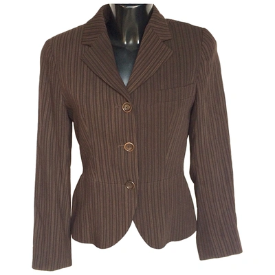 Pre-owned Max Mara Wool Blazer In Brown