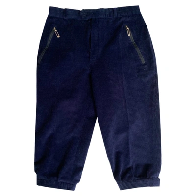 Pre-owned Fusalp Navy Cotton Trousers