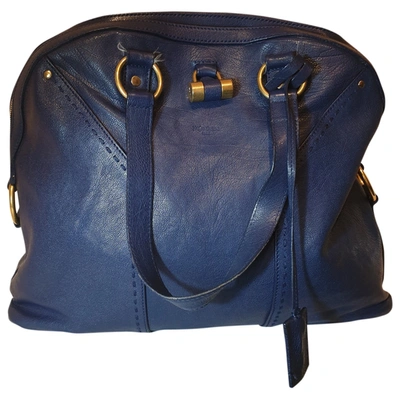 Pre-owned Saint Laurent Muse Leather Handbag In Blue