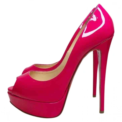 Pre-owned Christian Louboutin Pink Patent Leather Sandals