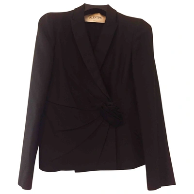 Pre-owned Valentino Black Silk Jacket