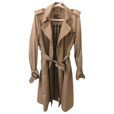 Pre-owned Burberry Beige Cotton Trench Coats