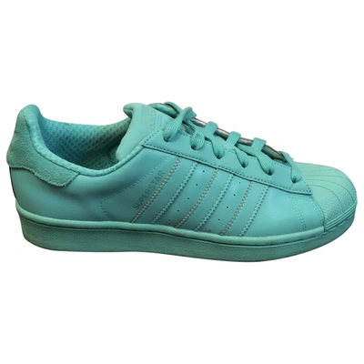 Pre-owned Adidas Originals Turquoise Rubber Trainers