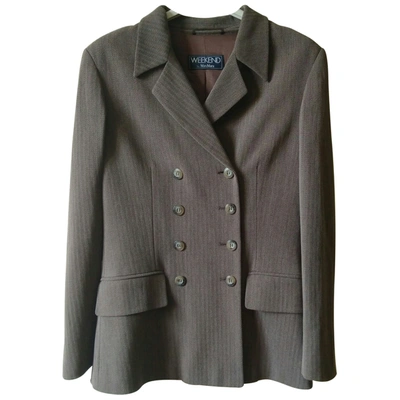 Pre-owned Max Mara Ecru Wool Jacket