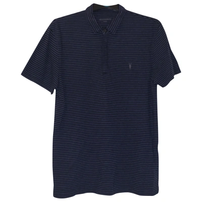 Pre-owned Allsaints Polo Shirt In Blue