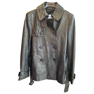 Pre-owned Moschino Cheap And Chic Leather Coat