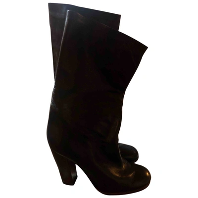 Pre-owned Lanvin Black Leather Boots