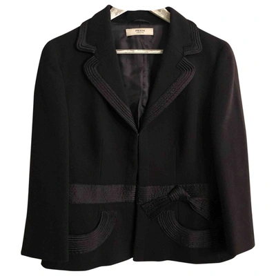Pre-owned Prada Wool Suit Jacket In Black