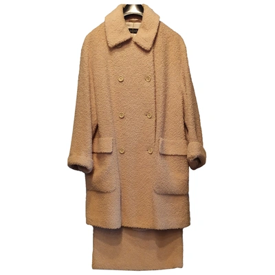 Pre-owned Maska Wool Coat In Beige