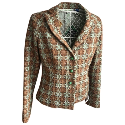 Pre-owned Roberto Cavalli Wool Jacket In Brown
