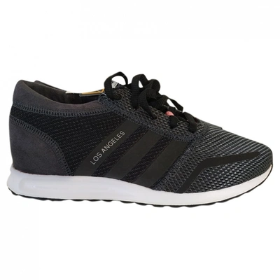 Pre-owned Adidas Originals Cloth Trainers In Anthracite