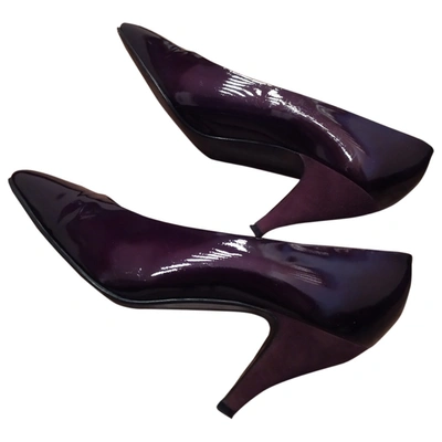 Pre-owned Casadei Patent Leather Heels In Brown