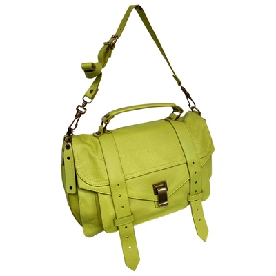 Pre-owned Proenza Schouler Ps1 Large Yellow Leather Handbag