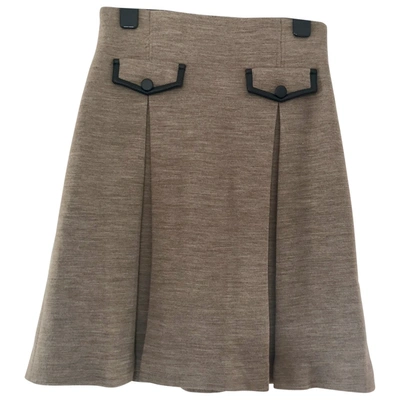 Pre-owned Paul & Joe Wool Mini Skirt In Brown