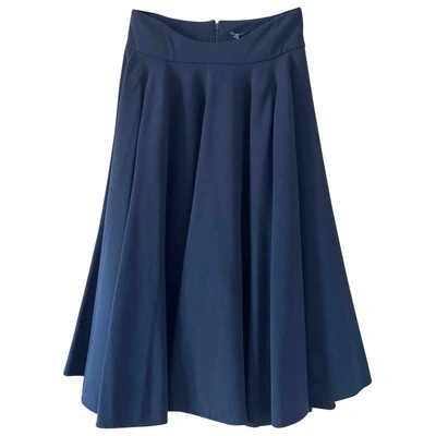 Pre-owned Agnona Wool Mid-length Skirt In Black