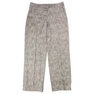 Pre-owned Max Mara Large Trousers In Grey