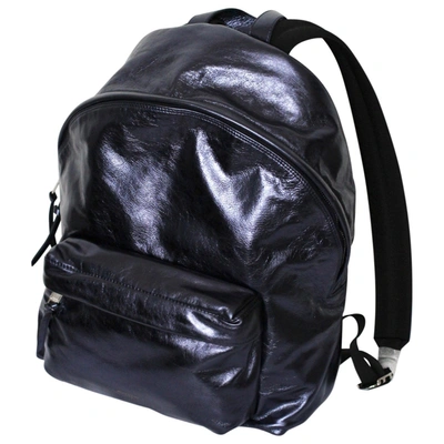 Pre-owned Givenchy Patent Leather Backpack In Blue
