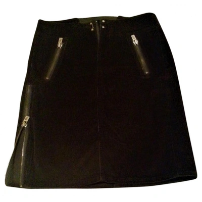 Pre-owned Diesel Velvet Mid-length Skirt In Black