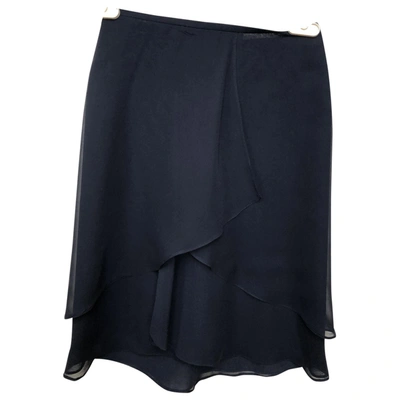Pre-owned Giorgio Armani Silk Mid-length Skirt In Black