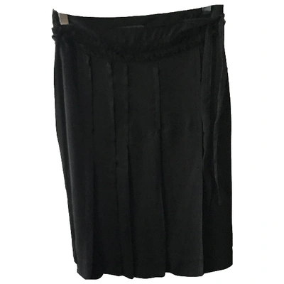 Pre-owned Alberta Ferretti Silk Mid-length Skirt In Black