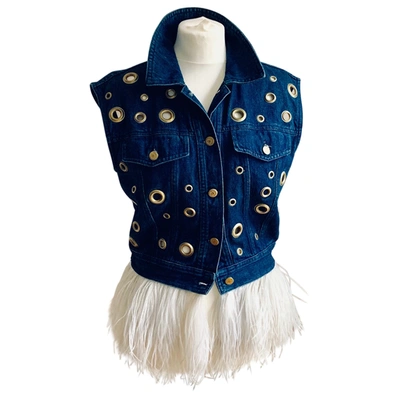 Pre-owned Moschino Cheap And Chic Short Vest In Blue