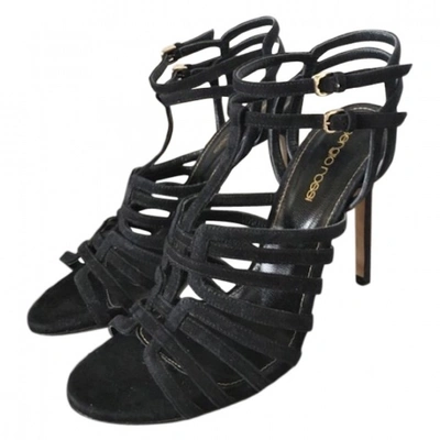 Pre-owned Sergio Rossi Sandals In Black