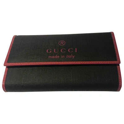 Pre-owned Gucci Ophidia Leather Wallet In Black