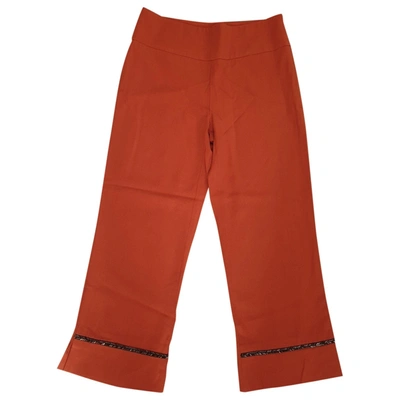 Pre-owned Patrizia Pepe Trousers In Orange