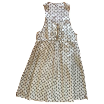 Pre-owned Hoss Intropia Silk Mini Dress In Beige