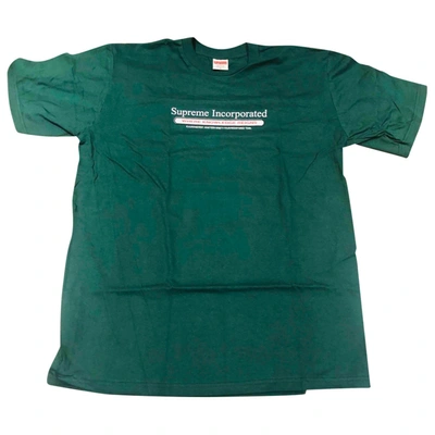 Pre-owned Supreme Green Cotton T-shirt