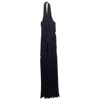 Pre-owned Halston Heritage Maxi Dress In Navy