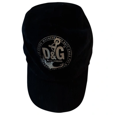 Pre-owned Dolce & Gabbana Cloth Hat In Blue