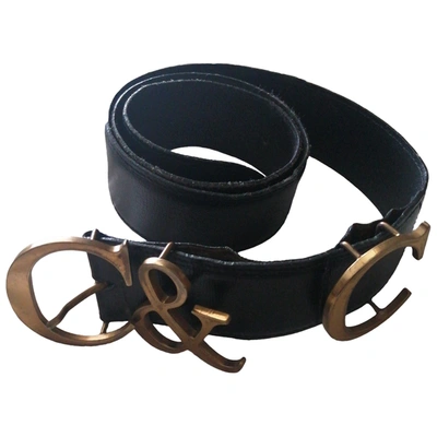 Pre-owned Moschino Cheap And Chic Leather Belt In Black