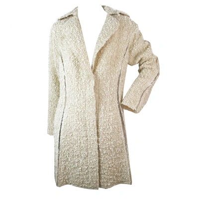 Pre-owned Nina Ricci Wool Mid-length Dress In Ecru