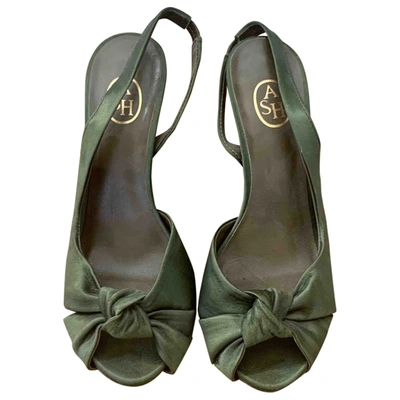 Pre-owned Ash Cloth Sandals In Green