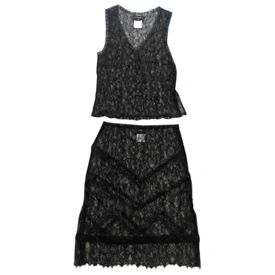 Pre-owned Chanel Black Lace Dress