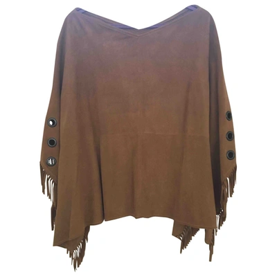 Pre-owned True Religion Leather Cape In Brown