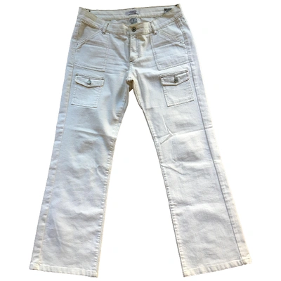 Pre-owned Comptoir Des Cotonniers Straight Pants In White