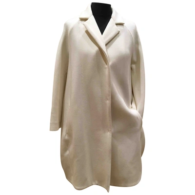 Pre-owned Gianluca Capannolo Wool Coat In White