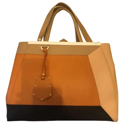 Pre-owned Fendi 2jours Leather Handbag In Multicolour