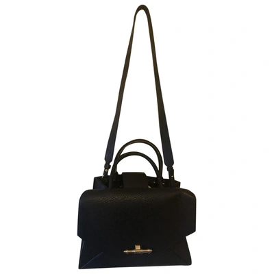 Pre-owned Givenchy Obsedia Tote Leather Handbag In Black