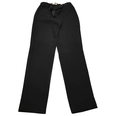 Pre-owned Sessun Straight Pants In Black