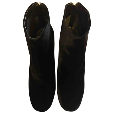 Pre-owned Premiata Velvet Boots In Black
