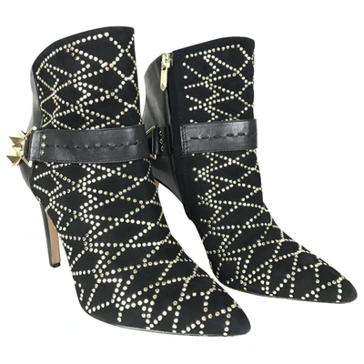 Pre-owned Sam Edelman Ankle Boots In Black