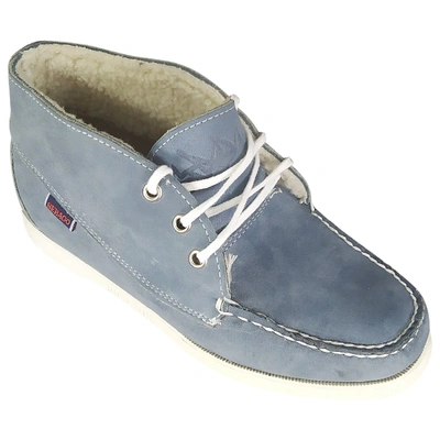 Pre-owned Sebago Leather Lace Ups In Blue