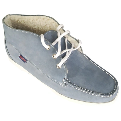 Pre-owned Sebago Leather Lace Ups In Blue