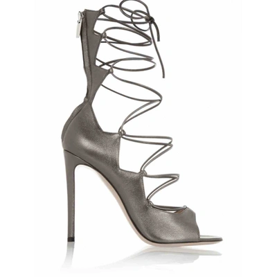 Pre-owned Gianvito Rossi Leather Sandal In Metallic